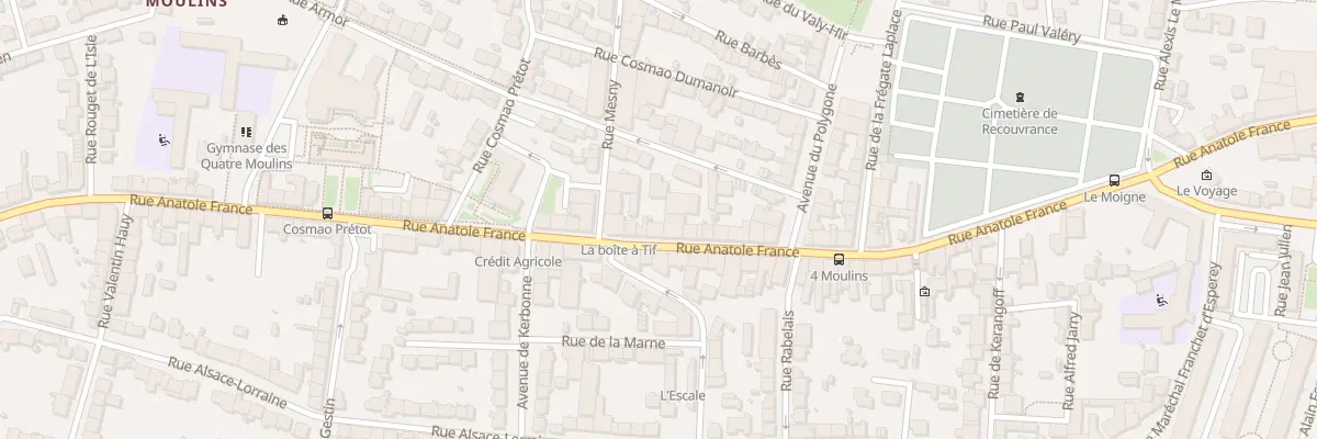 Plan du 218 Rue Anatole France à Brest