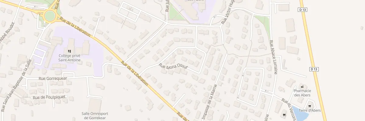 Plan du 2 Rue Mona Ozouf à Lannilis