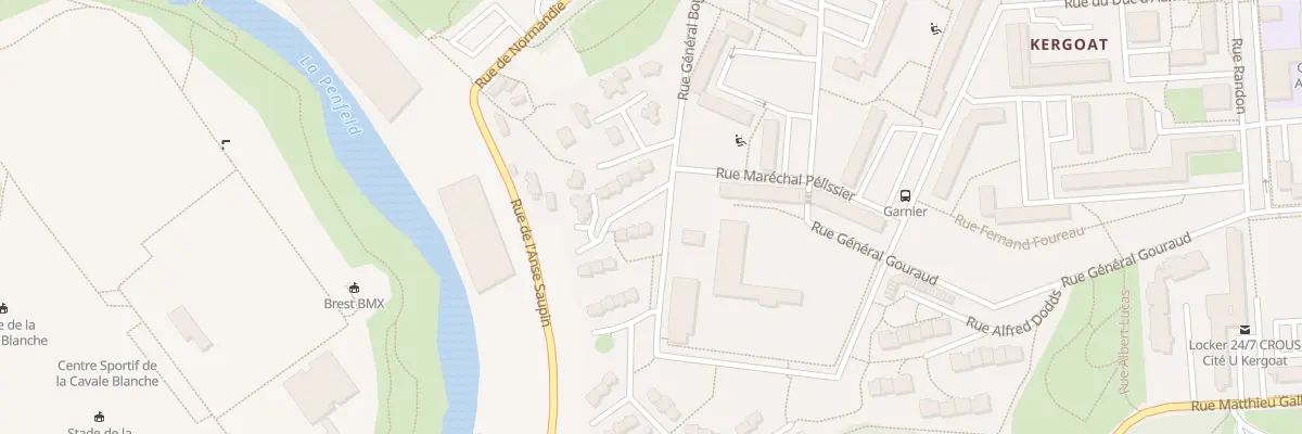 Plan du 2 Rue du Gal Chanzy à Brest