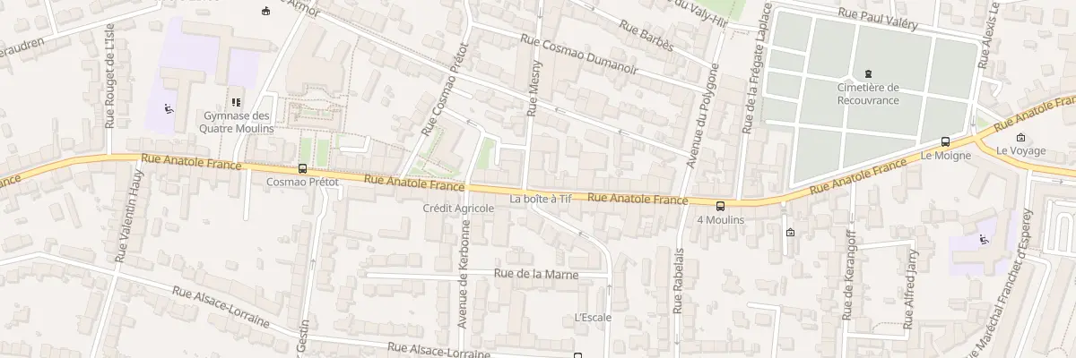 Plan du 210 Rue Anatole France à Brest