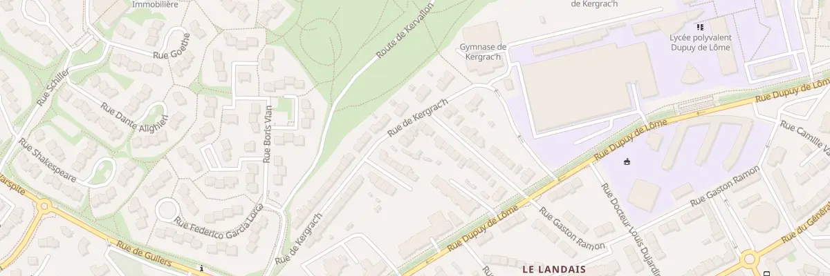 Plan du 25 Rue de Kergrach à Brest