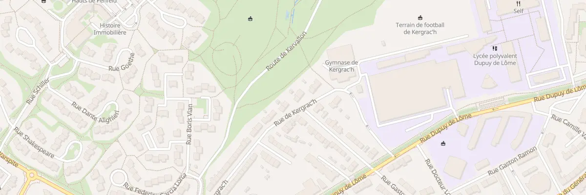 Plan du 38 Rue de Kergrach à Brest