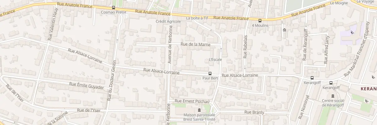 Plan du 58 Rue Alsace Lorraine à Brest