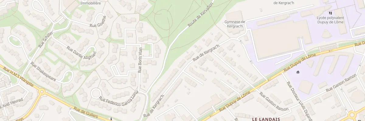 Plan du 28 Rue de Kergrach à Brest