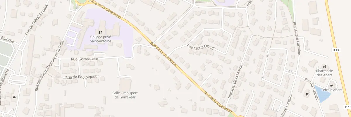 Plan du 5481 Rue de la Libération à Lannilis