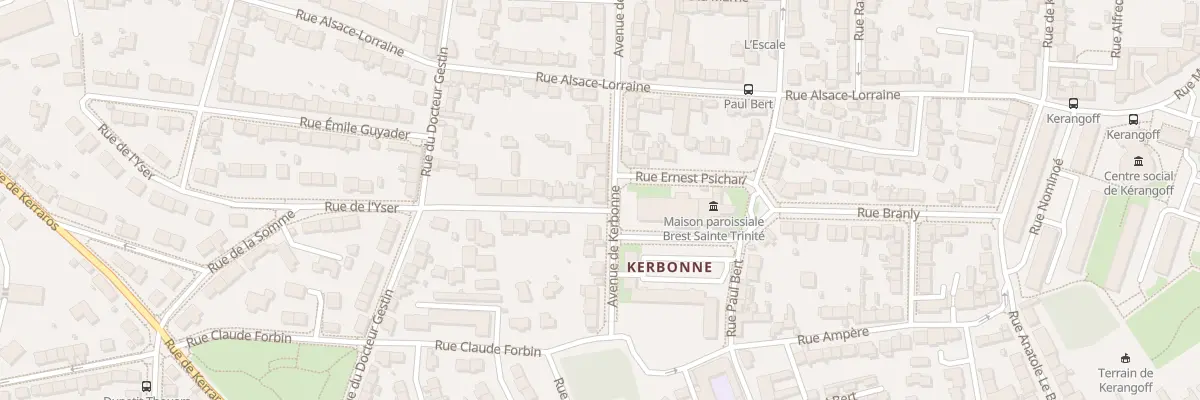 Plan du 1 Rue de l’Yser à Brest