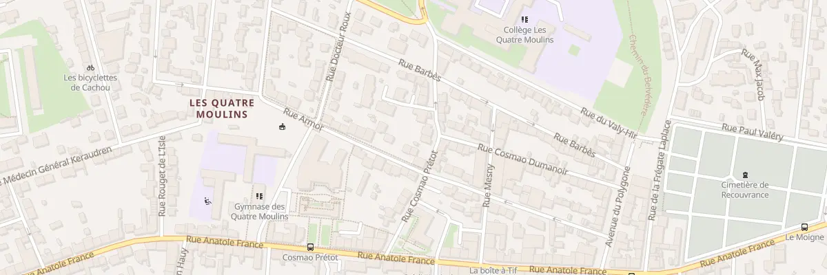 Plan du 16 Rue Cosmao Prétot à Brest