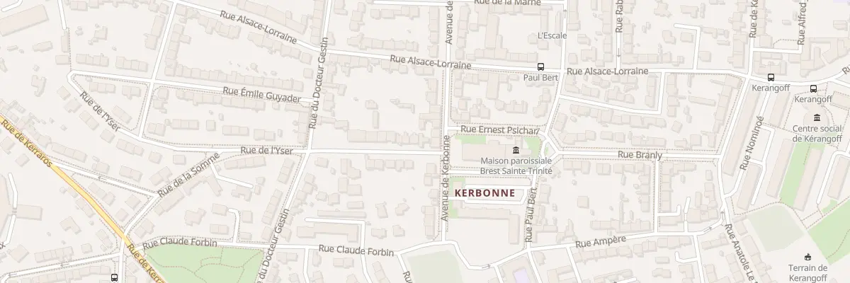 Plan du 3 Rue de l’Yser à Brest
