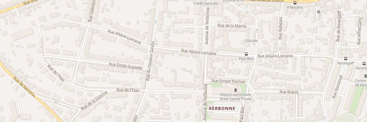 Plan du 57 Rue Alsace Lorraine à Brest