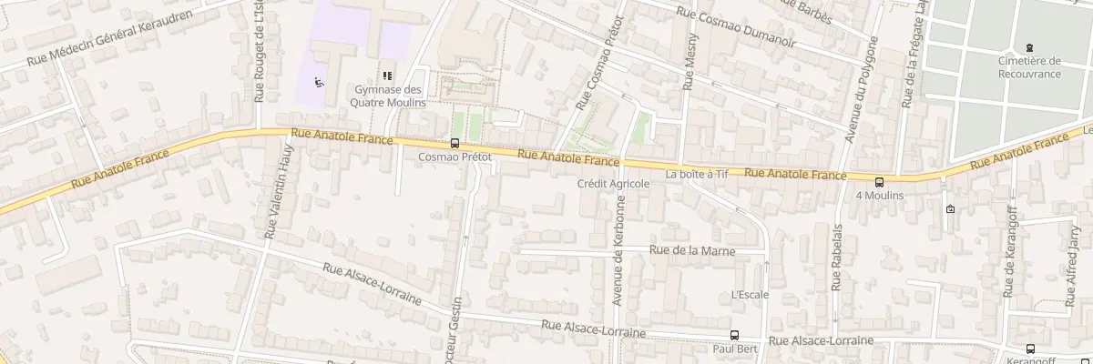 Plan du 199 Rue Anatole France à Brest