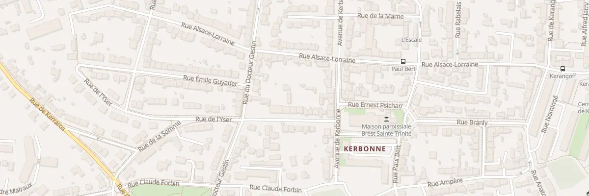 Plan du 13 Rue de l’Yser à Brest