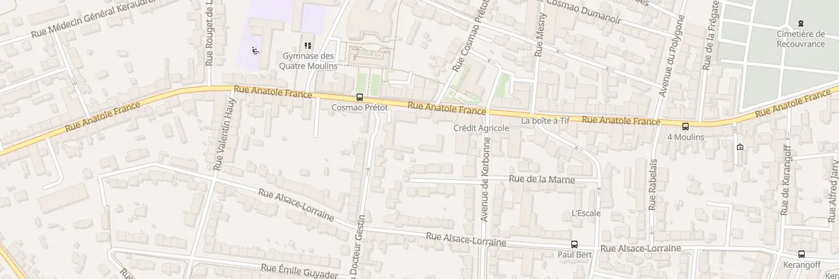 Plan du 197 Rue Anatole France à Brest