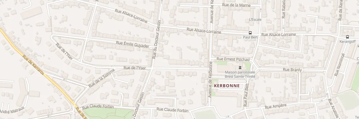Plan du 15 Rue de l’Yser à Brest