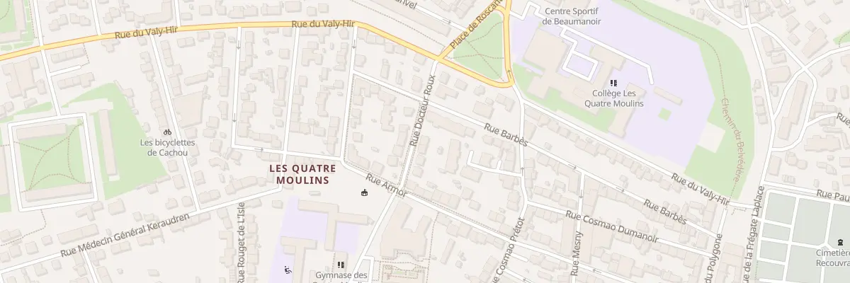 Plan du 7 Rue Docteur Roux à Brest