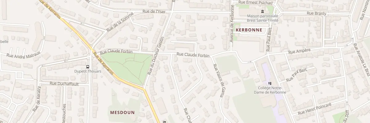 Plan du 7 Rue Claude Forbin à Brest