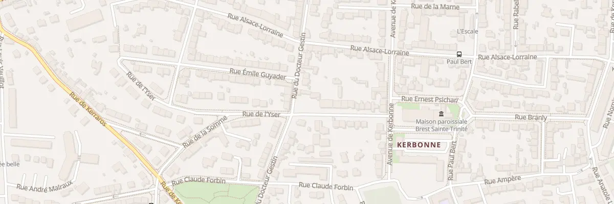Plan du 21 Rue de l’Yser à Brest