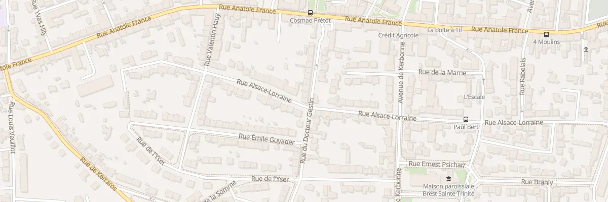 Plan du 36 Rue Alsace Lorraine à Brest