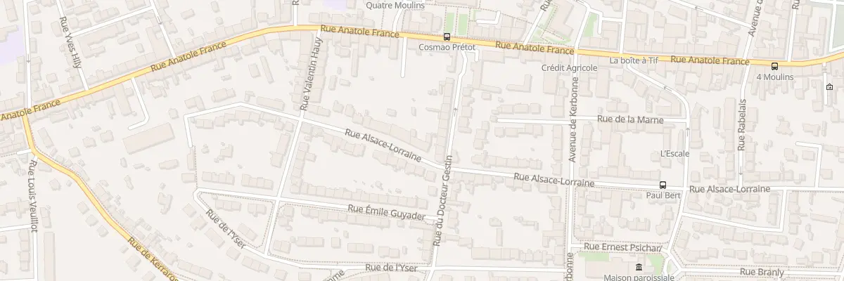 Plan du 34 Rue Alsace Lorraine à Brest