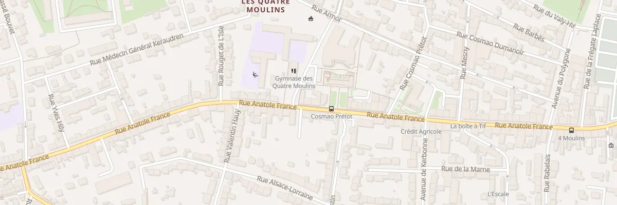 Plan du 178 Rue Anatole France à Brest