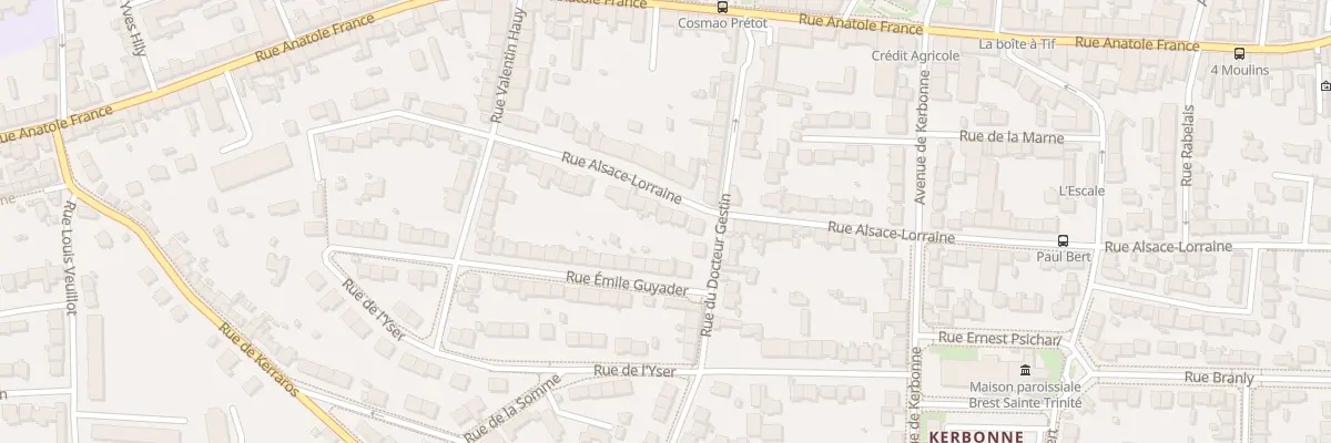 Plan du 39 Rue Alsace Lorraine à Brest