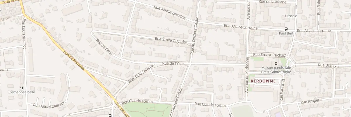 Plan du 23 Rue de l’Yser à Brest