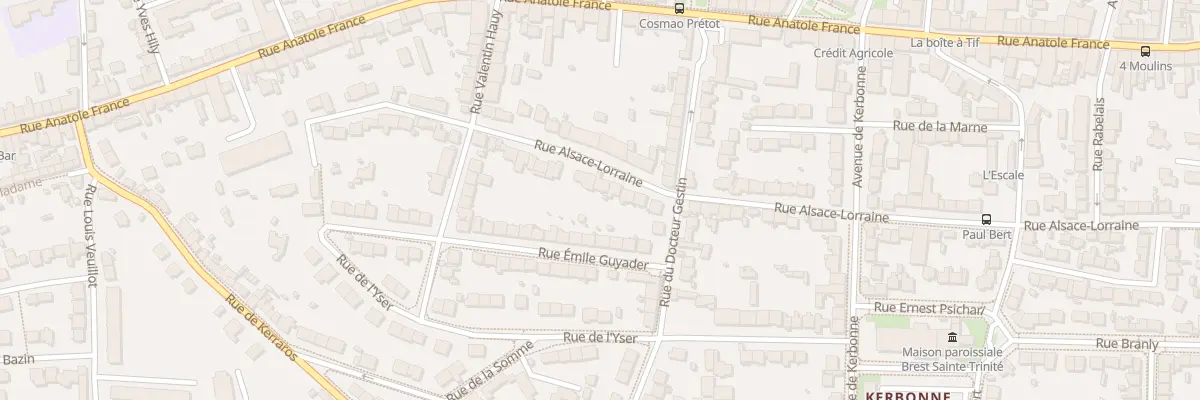Plan du 35 Rue Alsace Lorraine à Brest