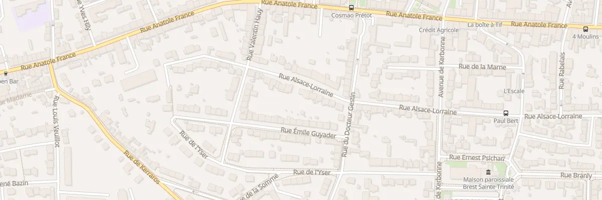 Plan du 33 Rue Alsace Lorraine à Brest