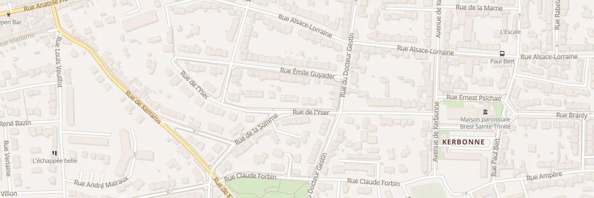 Plan du 27 Rue de l’Yser à Brest