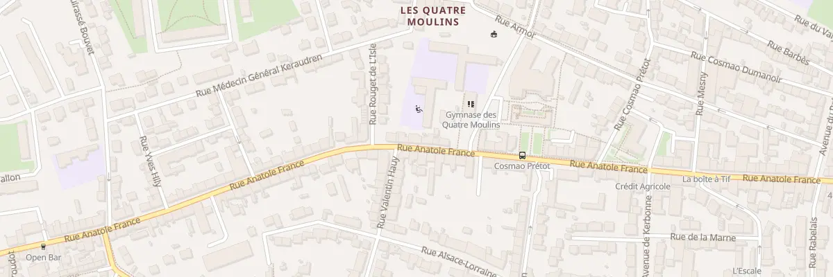 Plan du 160 Rue Anatole France à Brest
