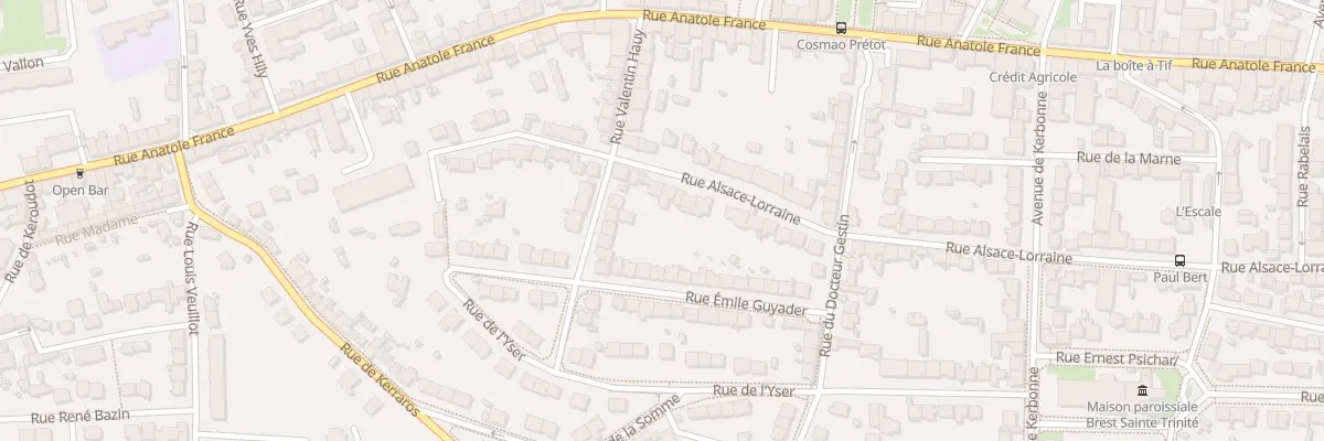 Plan du 25 Rue Alsace Lorraine à Brest