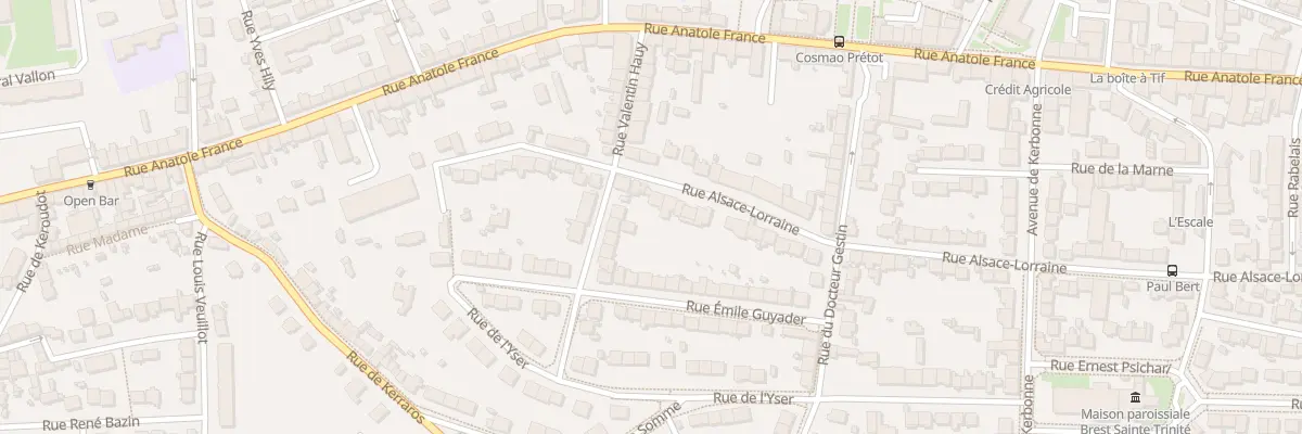 Plan du 23 Rue Alsace Lorraine à Brest
