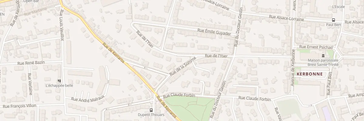 Plan du 30 Rue de l’Yser à Brest