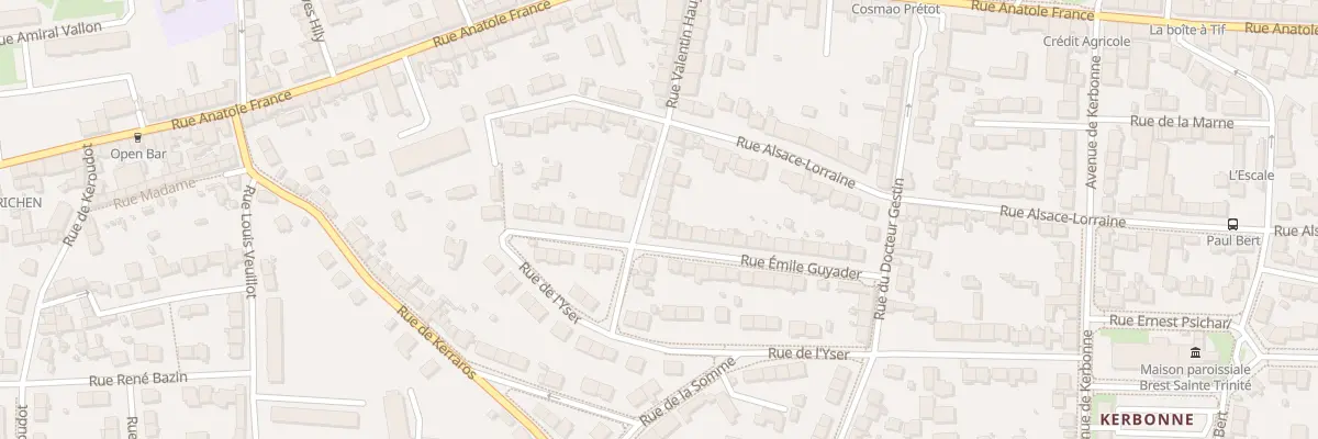 Plan du 28 Rue Valentin Hauy à Brest