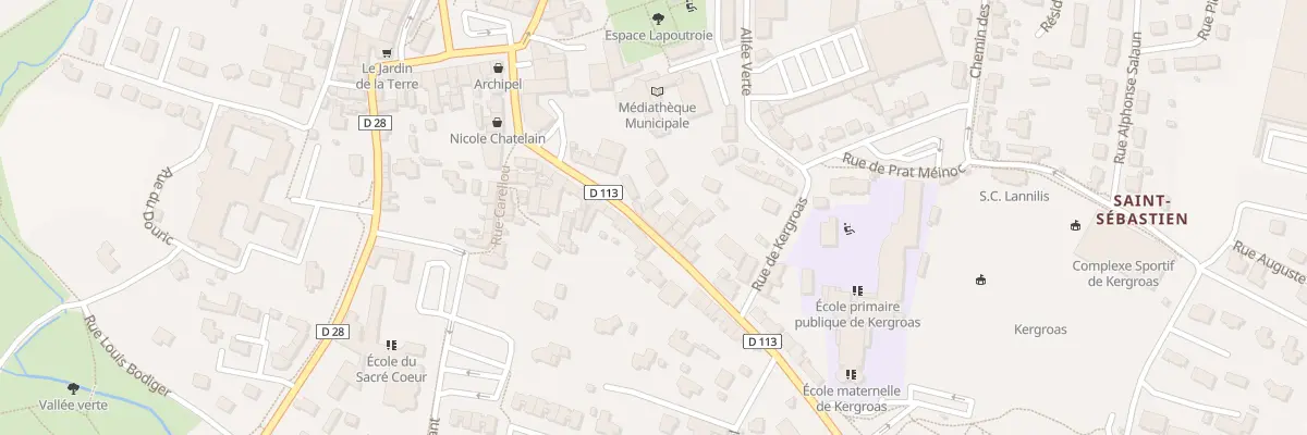 Plan du 16 Rue Audren de Kerdrel à Lannilis