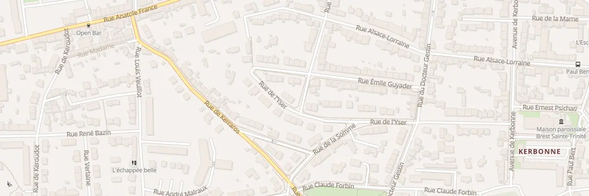 Plan du 45 Rue de l’Yser à Brest