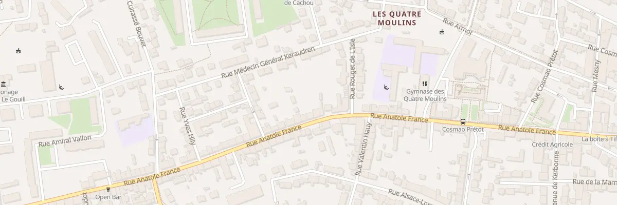 Plan du 140 Rue Anatole France à Brest