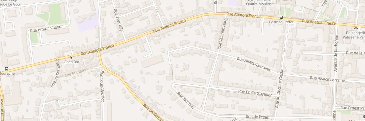 Plan du 5 Rue Alsace-Lorraine à Brest