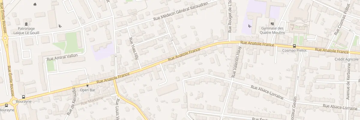 Plan du 129 Rue Anatole France à Brest
