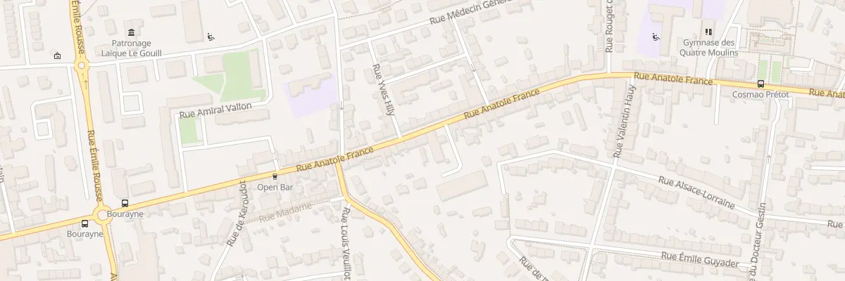 Plan du 113 Rue Anatole France à Brest