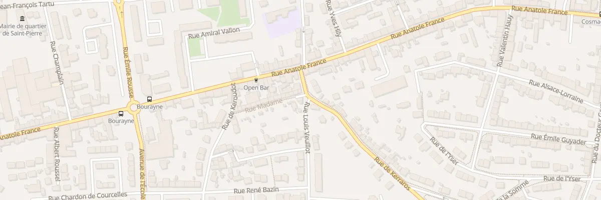 Plan du 1 Rue Louis Veuillot à Brest
