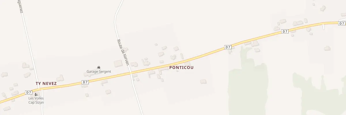 Plan du 542 Ponticou à Beuzec-Cap-Sizun