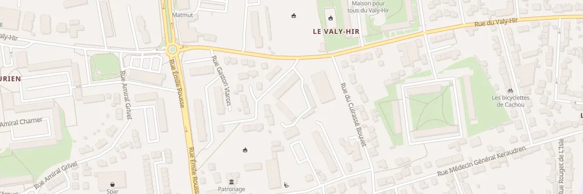 Plan du 3 Rue Amiral Labrousse à Brest