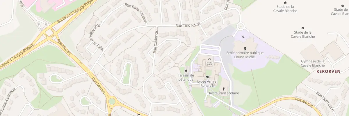 Plan du 30 Rue Elsa Triolet à Brest