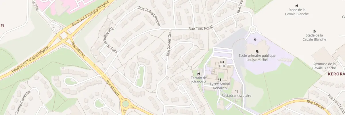 Plan du 1 Rue Elsa Triolet à Brest