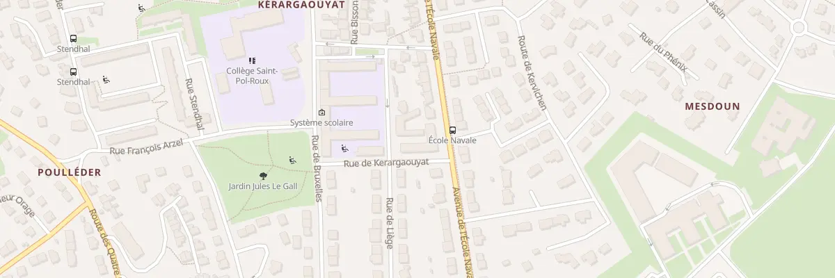 Plan du 1B Rue de Kerargaouyat à Brest