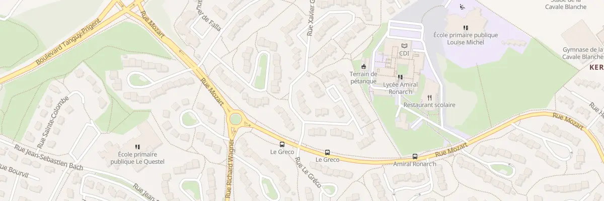 Plan du 5 Rue Xavier Grall à Brest