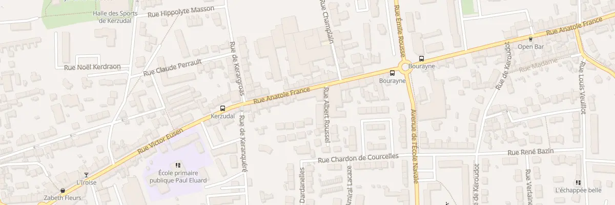 Plan du 15 Rue Anatole France à Brest
