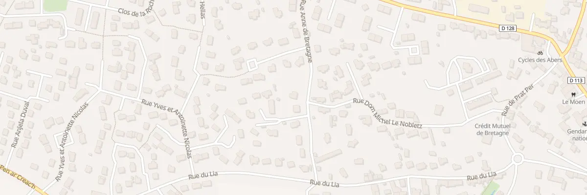 Plan du 8 Rue Anne de Bretagne à Lannilis