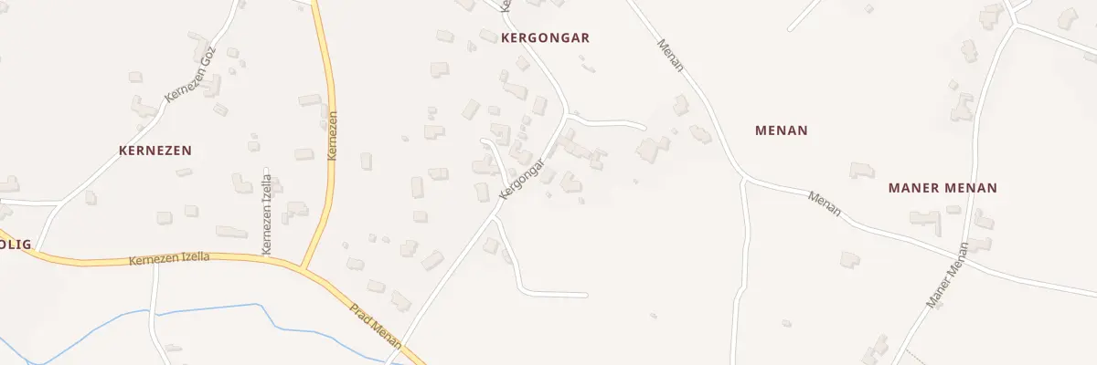 Plan du 258 Kergongar à Plouguerneau