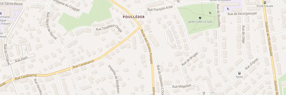 Plan du 73A Rte des Quatre Pompes à Brest